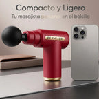 Mini Pistola De Masaje Muscular Portátil Rojo Carmín Con