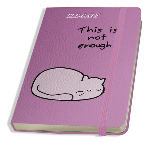 Cuaderno Rosa Estilo Kawaii Compacto Con 75 Hojas Rayadas