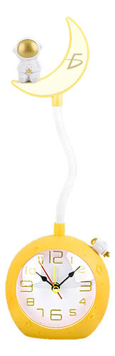 Lámpara De Escritorio Led Recargable Con Reloj Despertador