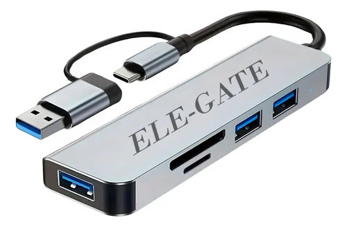 Multi Puerto 5 En 1 Con 1 Puerto Usb 3.0, 2 Puerto Usb 3.0