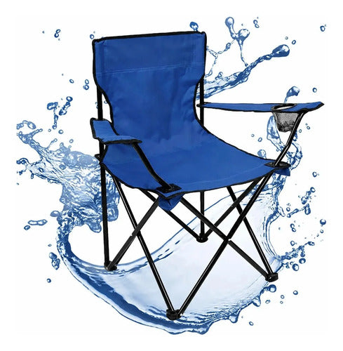 Silla De Descanso Plegable Portátil Para Playa Y Camping Azul