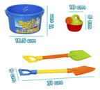 Set de juguetes para playa incluye cubeta y regadera