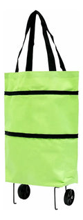 Carrito de compras 2 en 1 bolsa plegable con ruedas 25 L