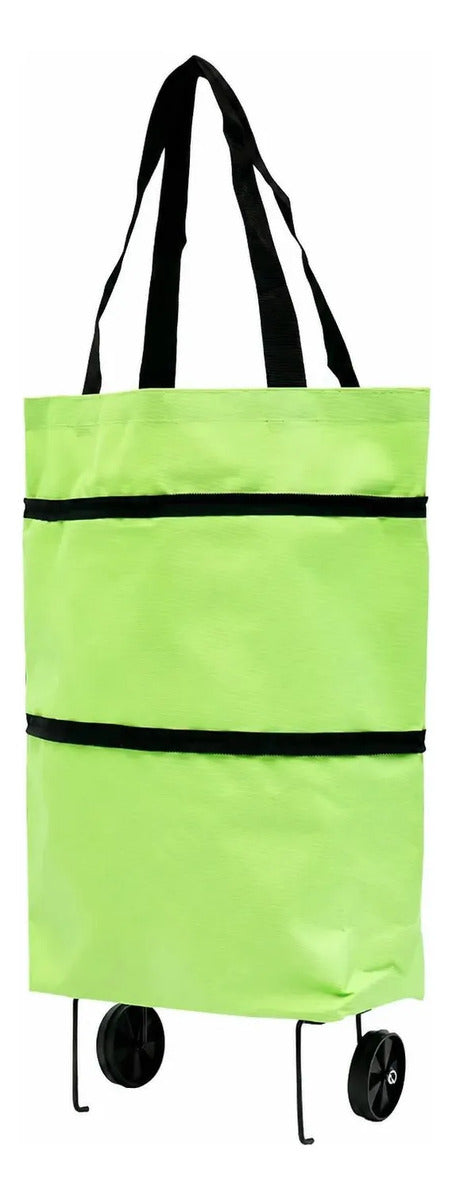 Carrito De Compras 2 En 1 Bolsa Plegable Con Ruedas 25 L De