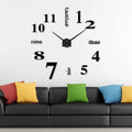 Reloj de pared grande en 3D sin marco reloj de pared