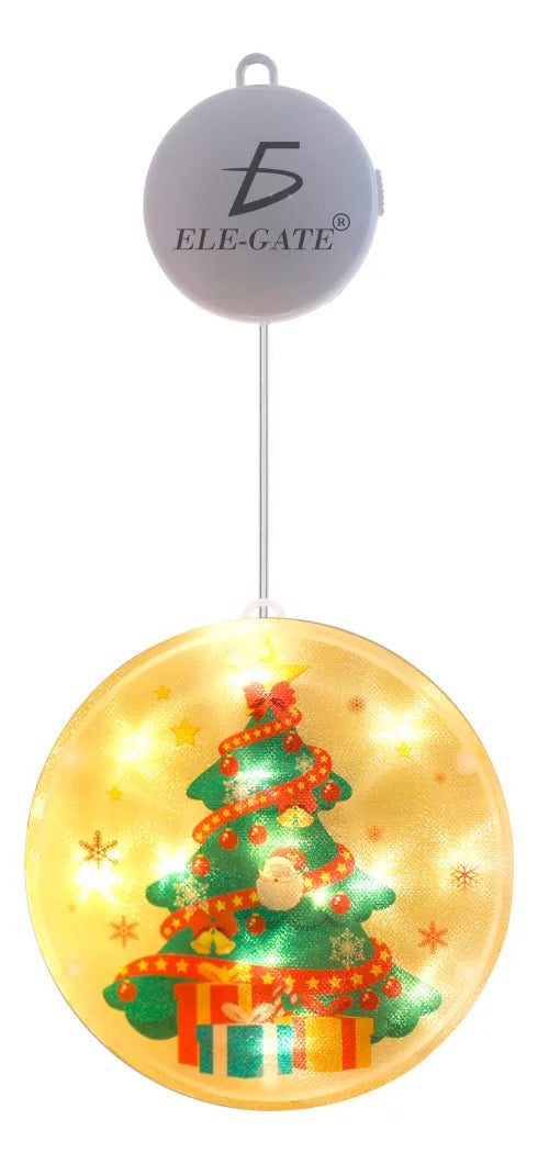 Serie De Luces Led Pvc Colgantes De Navidad Cálidas Con Dorado