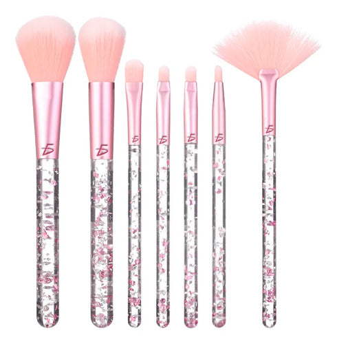 Set De 7 Piezas De Brochas De Maquillaje Kawaii - Suaves Y