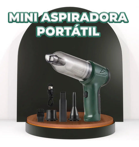 Aspiradora Y Soplador Inalámbrico 2 En 1 - Potente Y Verde Oscuro