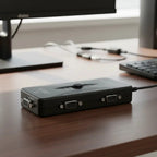 Switch Kvm Vga 4 Puertos Usb Para 4 Pc Resolución 1920x1440
