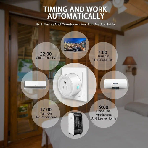 Smart Plug Socket Wifi Conector Inteligente Google Alexa Color Blanco Ele-gate