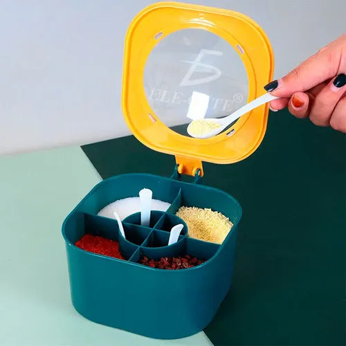 Especiero Cocina Hermetico Con 4 Cucharas