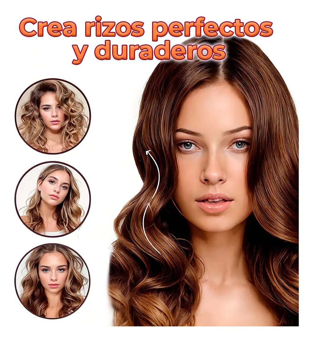 Rizador Automático Inalámbrico Ele-gate De Cerámica Para Cabello Blanco