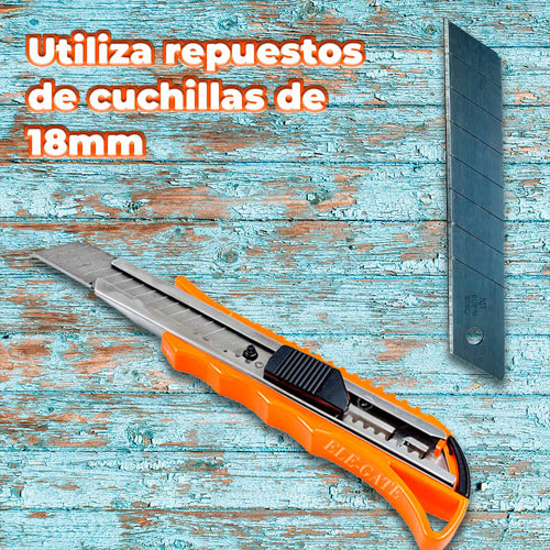 Cutter Profesional Retráctil De 15 Cm Con Cuchilla