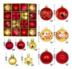 Set De 44 Esferas Navideñas Plásticas Tipo Cristal