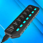 Hub USB 3.0 de 7 puertos con interruptores LED individuales