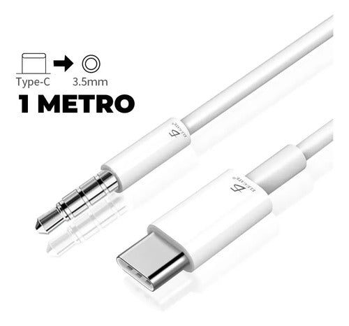 Cable Auxiliar Tipo C A Audio Estéreo 3.5mm Para Audífono