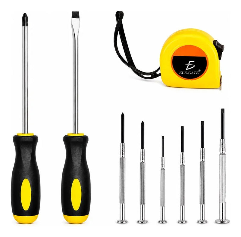 Kit de desarmadores con cinta métrica