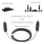 Cable De Fibra Optica Audio 3m Toslink Alta Calidad
