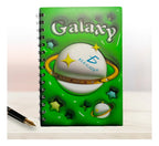 Cuaderno de 80 hojas a rayas con estilo espacial y espiral