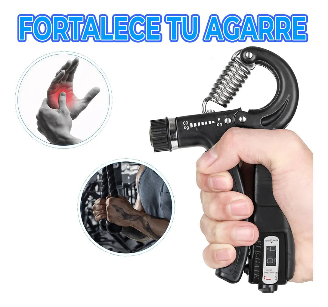 Kit Fortalecedor De Agarre 6 En 1 Con Contador Ajustable