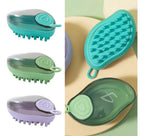 Cepillo De Baño Con Jabonera Rellenable Para Gatos Y Perros