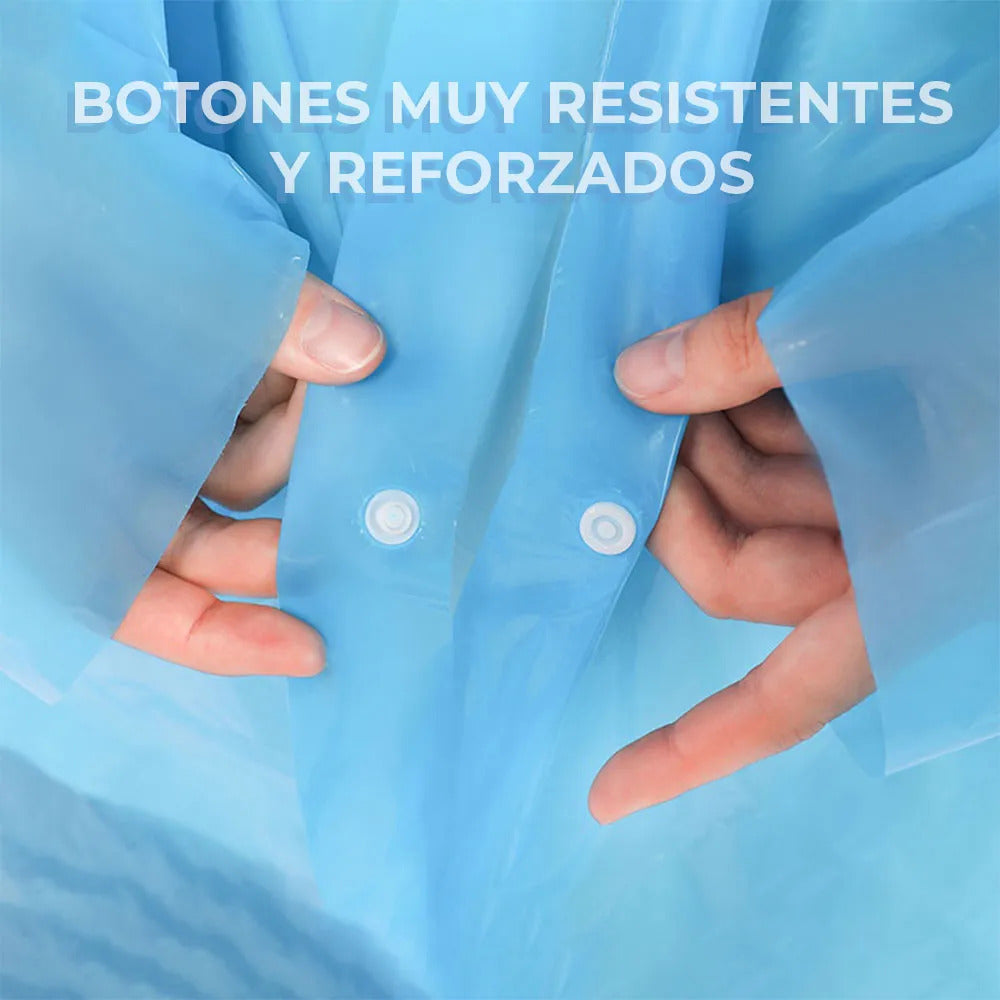 Capa Impermeable Portatil Para Lluvia Mujer Rojo M