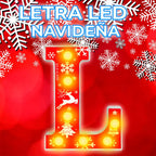 Brillante Letra L Navideña Ilumina Tu Espacio Con Estilo
