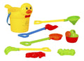 Set De Playa Con Cubeta De Patito Con 4 Palas Regadera Y