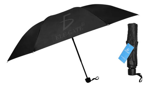 Paraguas Sombrilla Automático Compacto Lluvia Moda Negro