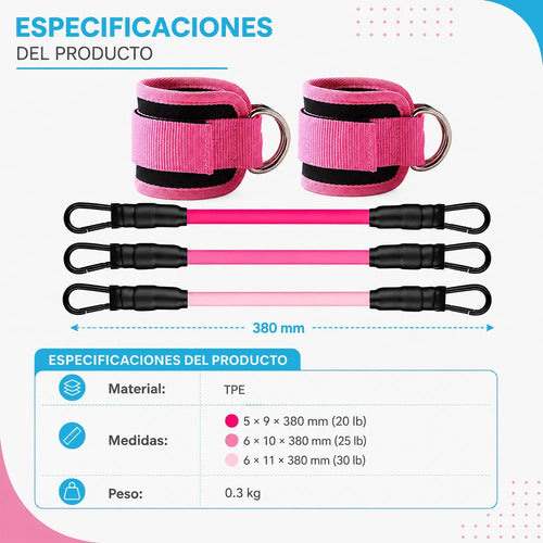 Bandas De Resistencia Para Piernas Con Correas De Tobillo