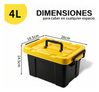 Contenedor Hermético Reforzado 4l Con Asa Reforzada