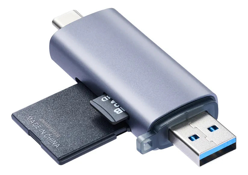 Lector de tarjetas SD 3 en 1 con adaptadores USB-C USB