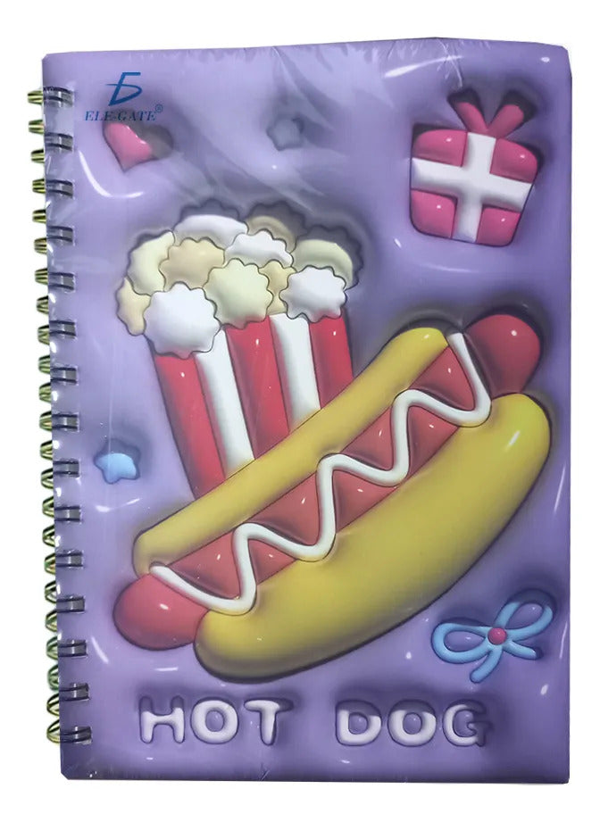Cuaderno De Pasta Grueso De 180 Hojas Rayadas Con Espiral