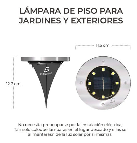 Caja De Lámpara Solar De Piso A Prueba De Agua Por 4pzs