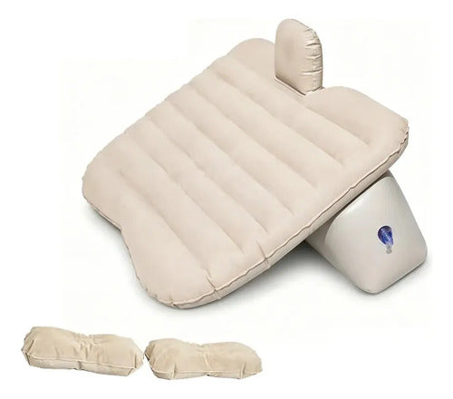 Cama Colchón Inflable De Coche Asiento Trasero Auto - Blanco