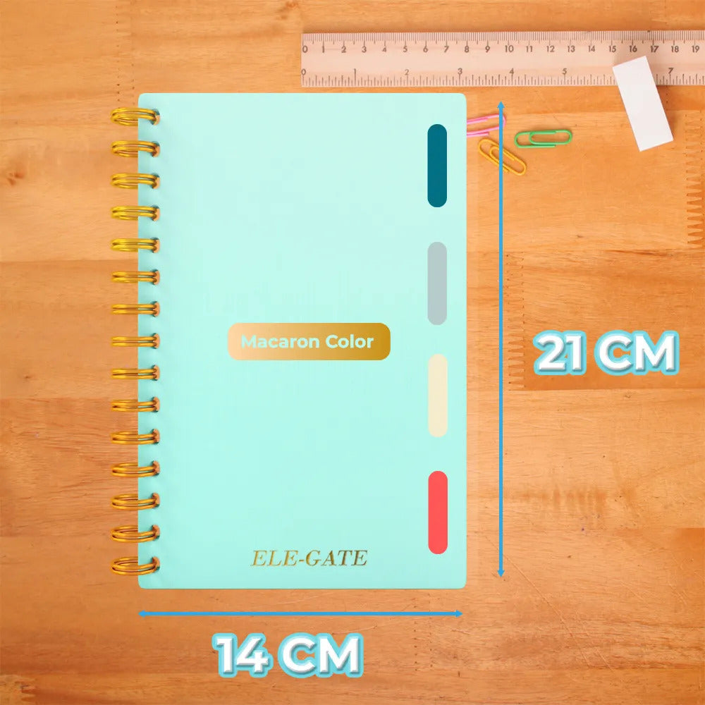 Cuaderno A Rayas De 80 Hojas Con 4 Separadores De Colores