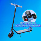 Patín eléctrico infantil azul 110 W con bocina y luz RGB