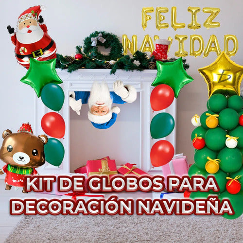 Set De Globos De Papel De Aluminio Para Fiestas Navideñas