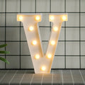 LED letras V 3D luces foco lampara decora abecedario
