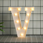 LED letras V 3D luces foco lampara decora abecedario