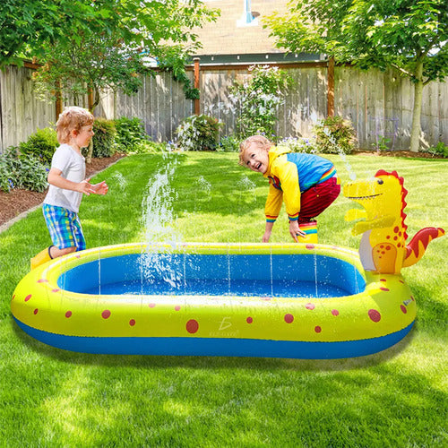 Alberca Inflable Con Aspersores Amarillo/azul