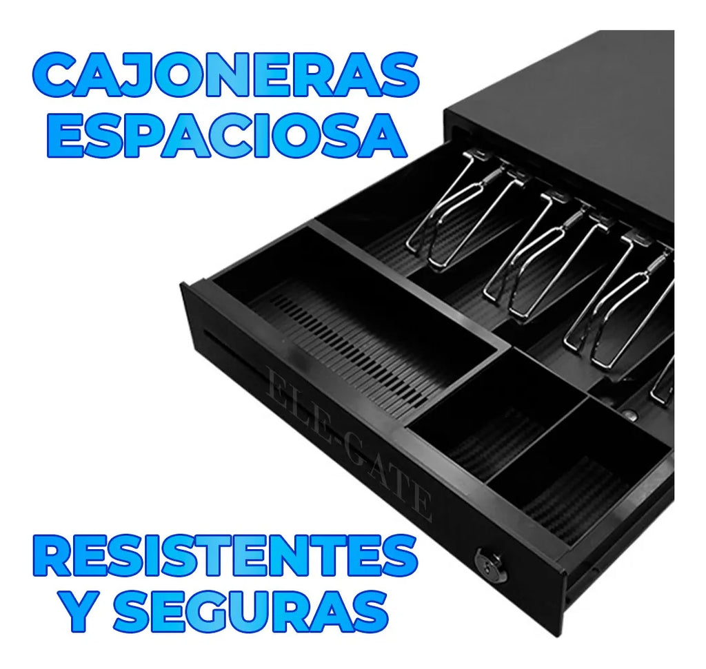 Cajón De Dinero Metálico Con Bandeja Ajustable Rj 11