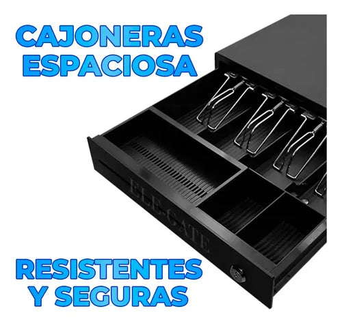 Cajón De Dinero Metálico Con Bandeja Ajustable Rj 11