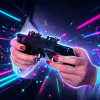 Control Gamer Móvil Con 4 Gatillos Mecánicos Y Diseño