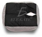 Cama Rectangular Para Mascotas 80 X 70 Cm Gris
