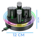 Cargador De 4 Pilas Para Xbox Con 4 Pilas De 2800mah