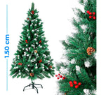 Árbol De Navidad Artificial De 150 Cm Con Efecto Nevado Y