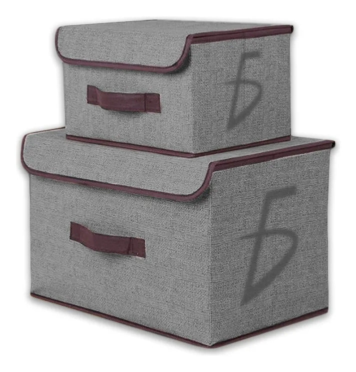Caja Organizadora Set De 2 Piezas Colapsable Y Con Colores
