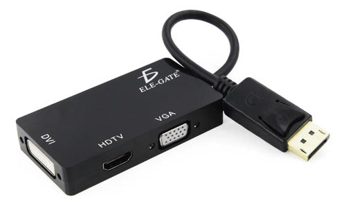 Adaptador 3 En 1 Dp Displayport A Hdmi Vga Dvi De Para Mac