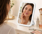 Espejo Led Plegable Para Maquillaje Con Control Táctil